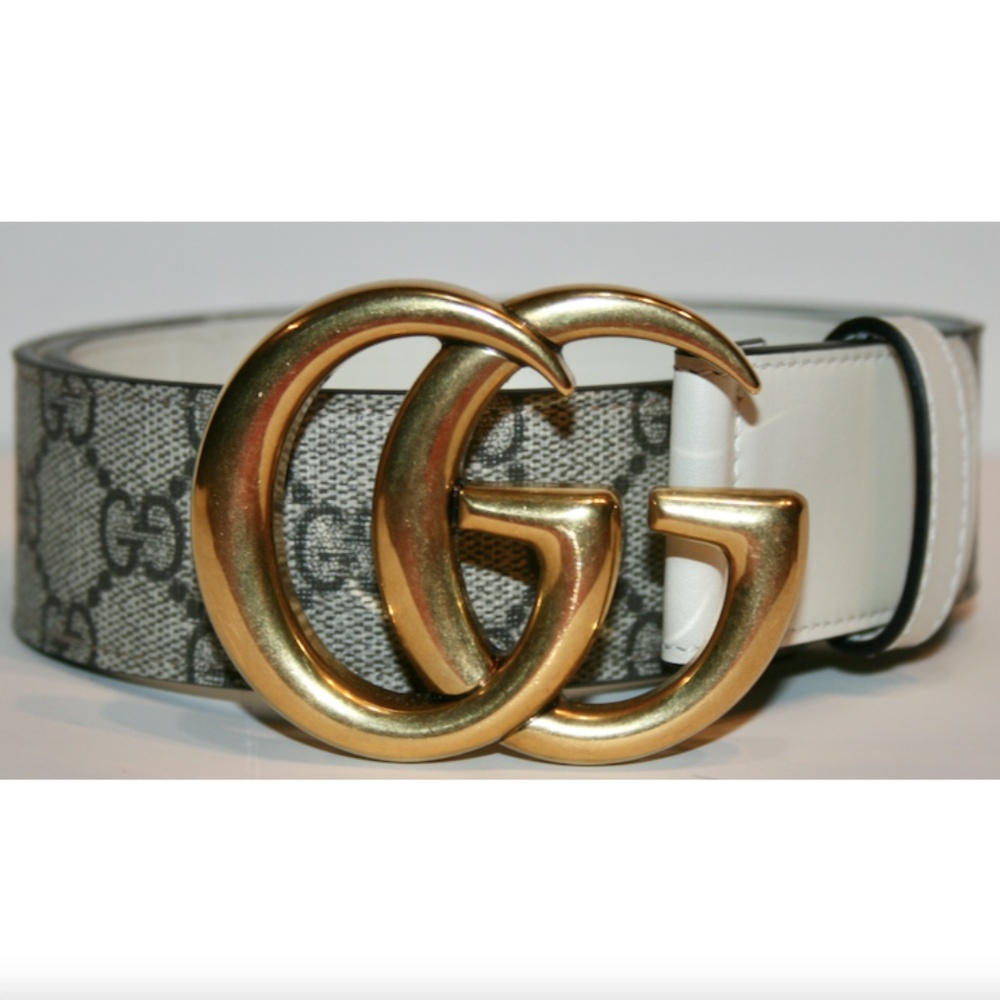 Gucci GG Marmont GG Supreme Canvas Belt